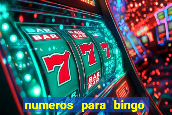 numeros para bingo de 1 a 90